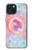 W3709 Pink Galaxy Hülle Schutzhülle Taschen und Leder Flip für iPhone 15