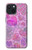 W3710 Pink Love Heart Hülle Schutzhülle Taschen und Leder Flip für iPhone 15