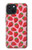 W3719 Strawberry Pattern Hülle Schutzhülle Taschen und Leder Flip für iPhone 15