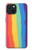 W3799 Cute Vertical Watercolor Rainbow Hülle Schutzhülle Taschen und Leder Flip für iPhone 15