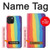W3799 Cute Vertical Watercolor Rainbow Hülle Schutzhülle Taschen und Leder Flip für iPhone 15