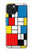 W3814 Piet Mondrian Line Art Composition Hülle Schutzhülle Taschen und Leder Flip für iPhone 15