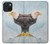 W3843 Bald Eagle On Ice Hülle Schutzhülle Taschen und Leder Flip für iPhone 15