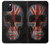W3848 United Kingdom Flag Skull Hülle Schutzhülle Taschen und Leder Flip für iPhone 15