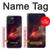 W3897 Red Nebula Space Hülle Schutzhülle Taschen und Leder Flip für iPhone 15