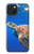 W3898 Sea Turtle Hülle Schutzhülle Taschen und Leder Flip für iPhone 15