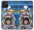 W3915 Raccoon Girl Baby Sloth Astronaut Suit Hülle Schutzhülle Taschen und Leder Flip für iPhone 15
