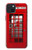 W0058 British Red Telephone Box Hülle Schutzhülle Taschen und Leder Flip für iPhone 15 Plus