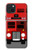 W2058 England British Double Decker Bus Hülle Schutzhülle Taschen und Leder Flip für iPhone 15 Plus