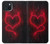 W3682 Devil Heart Hülle Schutzhülle Taschen und Leder Flip für iPhone 15 Plus
