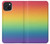 W3698 LGBT Gradient Pride Flag Hülle Schutzhülle Taschen und Leder Flip für iPhone 15 Plus