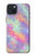 W3706 Pastel Rainbow Galaxy Pink Sky Hülle Schutzhülle Taschen und Leder Flip für iPhone 15 Plus
