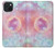 W3709 Pink Galaxy Hülle Schutzhülle Taschen und Leder Flip für iPhone 15 Plus
