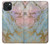 W3717 Rose Gold Blue Pastel Marble Graphic Printed Hülle Schutzhülle Taschen und Leder Flip für iPhone 15 Plus