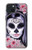 W3821 Sugar Skull Steam Punk Girl Gothic Hülle Schutzhülle Taschen und Leder Flip für iPhone 15 Plus