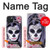 W3821 Sugar Skull Steam Punk Girl Gothic Hülle Schutzhülle Taschen und Leder Flip für iPhone 15 Plus