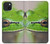 W3845 Green frog Hülle Schutzhülle Taschen und Leder Flip für iPhone 15 Plus