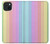 W3849 Colorful Vertical Colors Hülle Schutzhülle Taschen und Leder Flip für iPhone 15 Plus