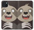 W3855 Sloth Face Cartoon Hülle Schutzhülle Taschen und Leder Flip für iPhone 15 Plus