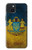 W3858 Ukraine Vintage Flag Hülle Schutzhülle Taschen und Leder Flip für iPhone 15 Plus