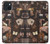 W3877 Dark Academia Hülle Schutzhülle Taschen und Leder Flip für iPhone 15 Plus