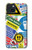 W3960 Safety Signs Sticker Collage Hülle Schutzhülle Taschen und Leder Flip für iPhone 15 Plus