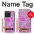 W3710 Pink Love Heart Hülle Schutzhülle Taschen und Leder Flip für iPhone 15 Pro