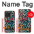 W3712 Pop Art Pattern Hülle Schutzhülle Taschen und Leder Flip für iPhone 15 Pro