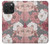 W3716 Rose Floral Pattern Hülle Schutzhülle Taschen und Leder Flip für iPhone 15 Pro