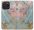 W3717 Rose Gold Blue Pastel Marble Graphic Printed Hülle Schutzhülle Taschen und Leder Flip für iPhone 15 Pro