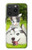 W3795 Kitten Cat Playful Siberian Husky Dog Paint Hülle Schutzhülle Taschen und Leder Flip für iPhone 15 Pro