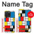 W3814 Piet Mondrian Line Art Composition Hülle Schutzhülle Taschen und Leder Flip für iPhone 15 Pro