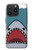W3825 Cartoon Shark Sea Diving Hülle Schutzhülle Taschen und Leder Flip für iPhone 15 Pro