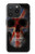 W3848 United Kingdom Flag Skull Hülle Schutzhülle Taschen und Leder Flip für iPhone 15 Pro