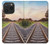 W3866 Railway Straight Train Track Hülle Schutzhülle Taschen und Leder Flip für iPhone 15 Pro
