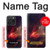 W3897 Red Nebula Space Hülle Schutzhülle Taschen und Leder Flip für iPhone 15 Pro