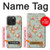 W3910 Vintage Rose Hülle Schutzhülle Taschen und Leder Flip für iPhone 15 Pro