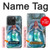W3911 Cute Little Mermaid Aqua Spa Hülle Schutzhülle Taschen und Leder Flip für iPhone 15 Pro