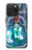 W3912 Cute Little Mermaid Aqua Spa Hülle Schutzhülle Taschen und Leder Flip für iPhone 15 Pro