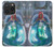 W3912 Cute Little Mermaid Aqua Spa Hülle Schutzhülle Taschen und Leder Flip für iPhone 15 Pro