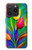 W3926 Colorful Tulip Oil Painting Hülle Schutzhülle Taschen und Leder Flip für iPhone 15 Pro