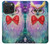 W3934 Fantasy Nerd Owl Hülle Schutzhülle Taschen und Leder Flip für iPhone 15 Pro