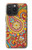 W3402 Floral Paisley Pattern Seamless Hülle Schutzhülle Taschen und Leder Flip für iPhone 15 Pro Max