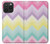 W3514 Rainbow Zigzag Hülle Schutzhülle Taschen und Leder Flip für iPhone 15 Pro Max