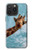 W3680 Cute Smile Giraffe Hülle Schutzhülle Taschen und Leder Flip für iPhone 15 Pro Max