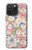 W3688 Floral Flower Art Pattern Hülle Schutzhülle Taschen und Leder Flip für iPhone 15 Pro Max