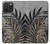 W3692 Gray Black Palm Leaves Hülle Schutzhülle Taschen und Leder Flip für iPhone 15 Pro Max