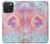 W3709 Pink Galaxy Hülle Schutzhülle Taschen und Leder Flip für iPhone 15 Pro Max