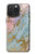 W3717 Rose Gold Blue Pastel Marble Graphic Printed Hülle Schutzhülle Taschen und Leder Flip für iPhone 15 Pro Max