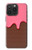 W3754 Strawberry Ice Cream Cone Hülle Schutzhülle Taschen und Leder Flip für iPhone 15 Pro Max
